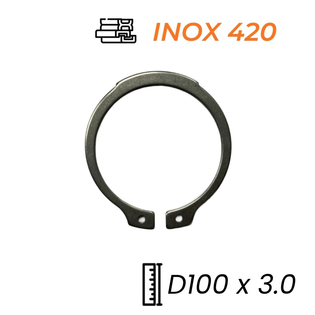 Phe Gài Trục Inox 420 DIN471 D100x3.0