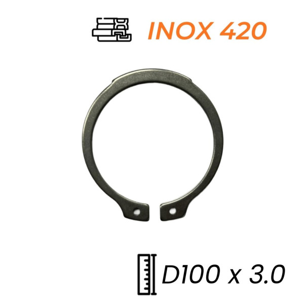 Phe Gài Trục Inox 420 DIN471 D100x3.0