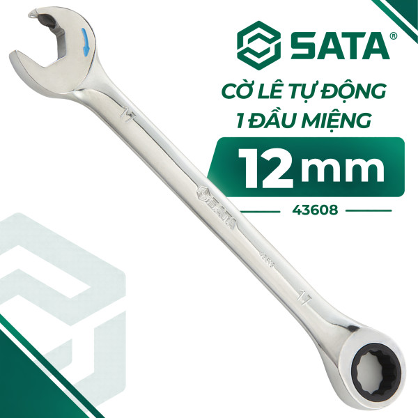Cờ Lê Tự Động 1 Đầu Miệng 12 mm SATA 43608
