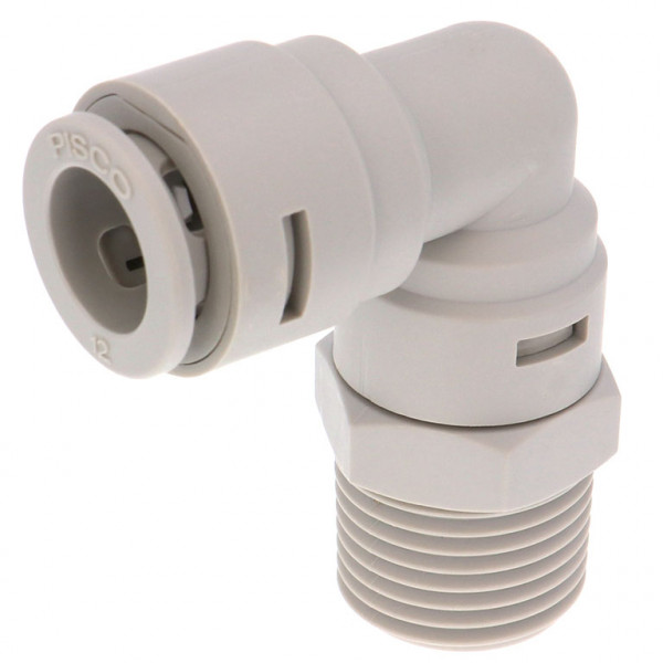 Đầu Nối Nhanh Khí Nén Dạng Cong 90° Ren Ngoài Pisco APL12-04