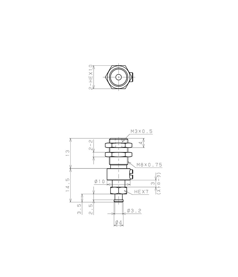 Bản vẽ kỹ thuật Giá Đỡ Nấm Hút Chân Không Có Lò Xo, Pisco VPSC-T8-3-M3