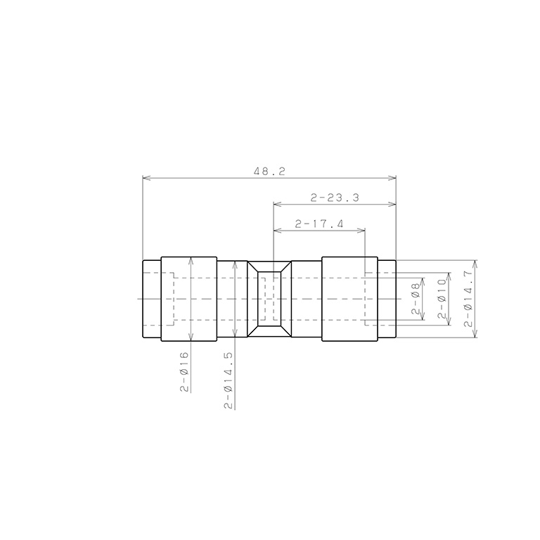 Bản vẽ kỹ thuật Đầu Nối Nhanh Khí Nén Dạng Thẳng Pisco PU8V-0