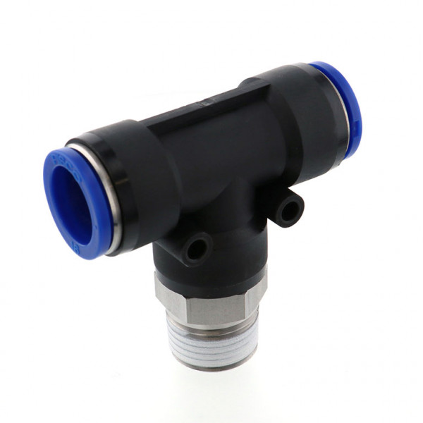 Đầu Nối Nhanh Khí Nén Dạng Chữ T Ren Ngoài Pisco SPB16-03