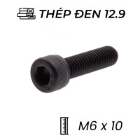 Lục Giác Chìm Đầu Trụ Thép Đen 12.9 DIN912 M6x10