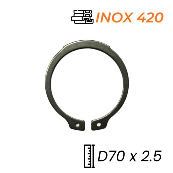 Phe Gài Trục Inox 420 DIN471 D70x2.5