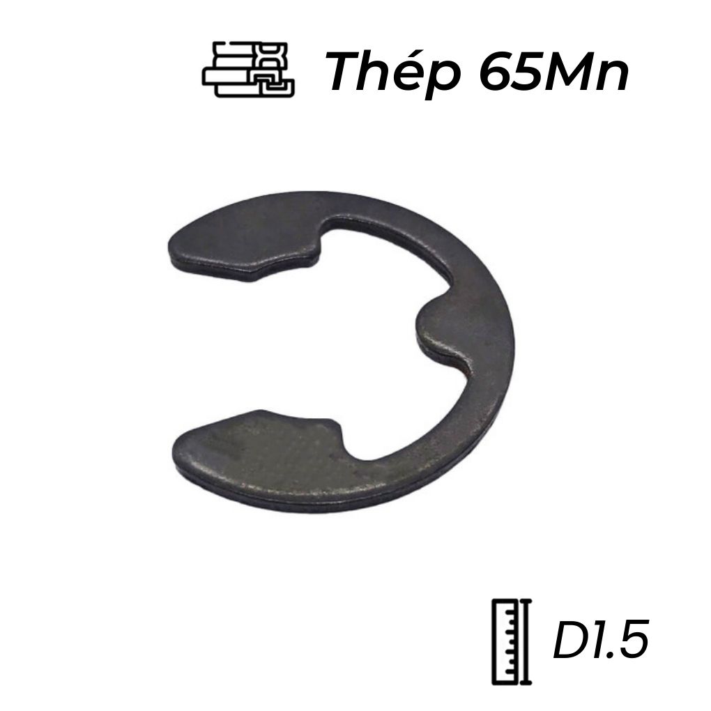 Phe Gài Trục Chữ E Thép DIN6799 D1.5