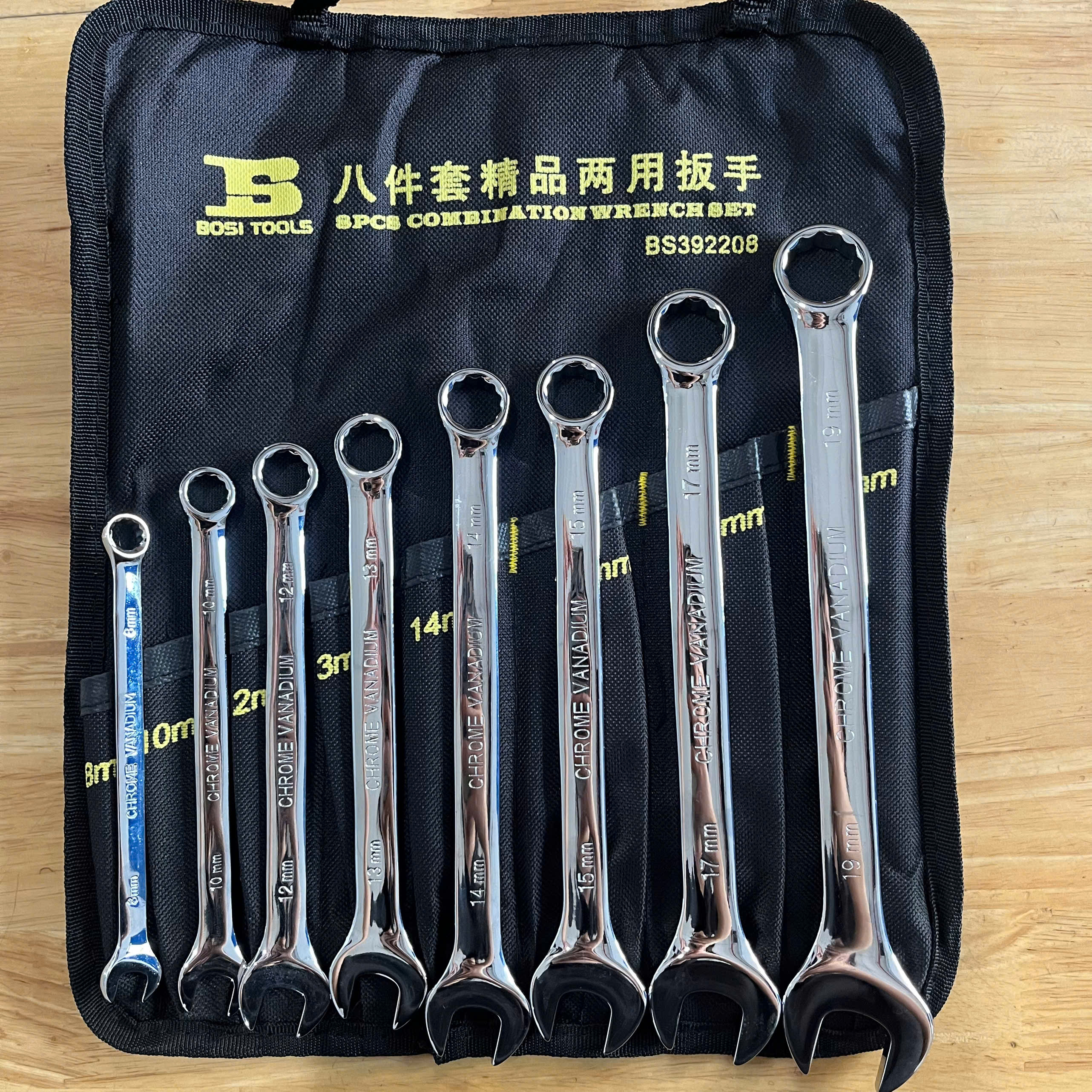 Bộ Cờ Lê Vòng Miệng 8 Chi Tiết 8-19 mm Bosi BS392208