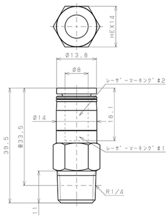 Bản vẽ kỹ thuật Van Khí Nén Một Chiều  Pisco CVPC8-02B