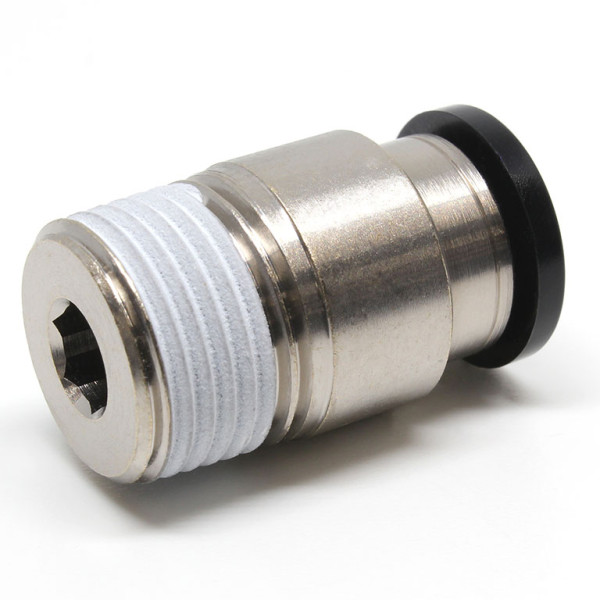 Đầu Nối Nhanh Khí Nén Thẳng Phi 10mm Ren Ngoài R3/8 Pisco POC10-03