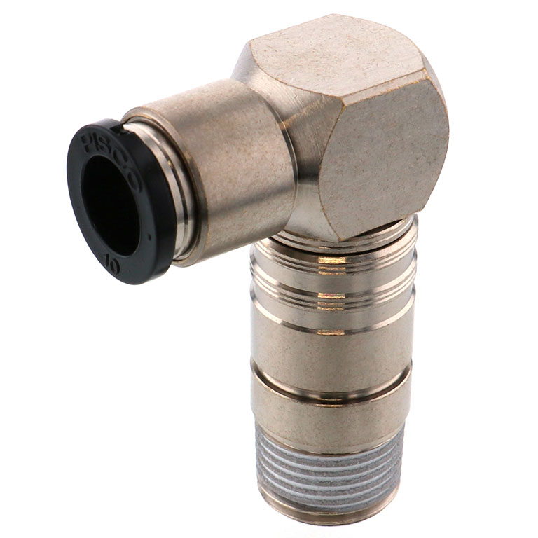 Bộ Đầu Nối Nhanh Ống Dẫn Điều Khiển Nhiệt Độ Khuôn Đúc Dạng Cong 90° Pisco AKL10-1003
